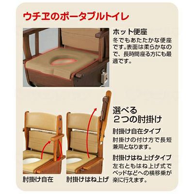 家具調トイレ さわやかチェア泉2(肘掛はねあげタイプ) 8253/8251