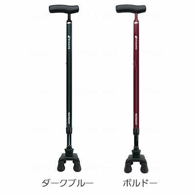 非課税】多点杖 かる楽4点杖360スマートガード シナノ 支柱360度 発泡
