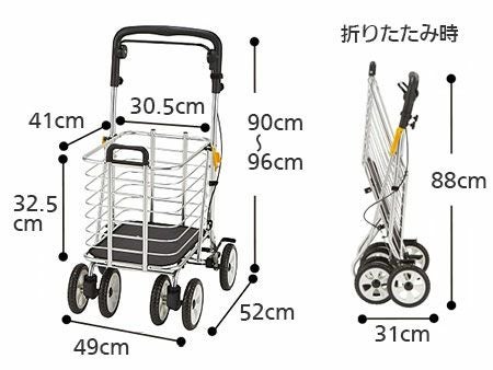 シルバーカー ノーブルワゴンM(NBW-1M) 大容量ワゴンタイプ | 介護用品