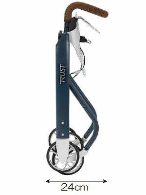 歩行車 レッツドリームミニ ブルー 室内専用 折りたたみ | 介護用品