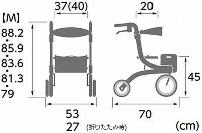 シルバーカー　四輪歩行車　ブレーキ付き　KW41 美品　カワムラサイクル カワムラサイクル 屋内外両用 4輪 歩行器 KW41 抑速ブレーキ付きタイプ