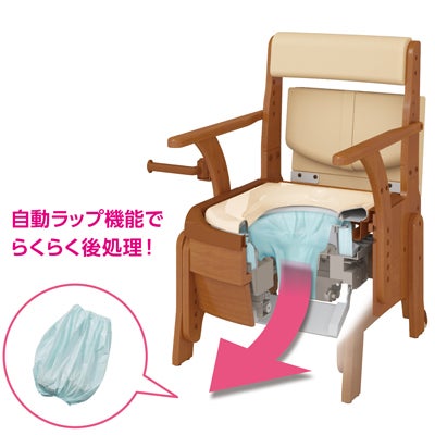【送料込】安寿 家具調トイレセレクトR自動ラップはねあげ（暖房便座） アロン化成 アロン化成 家具調トイレセレクトRはねあげ 自動ラップ2 標準・ソフト